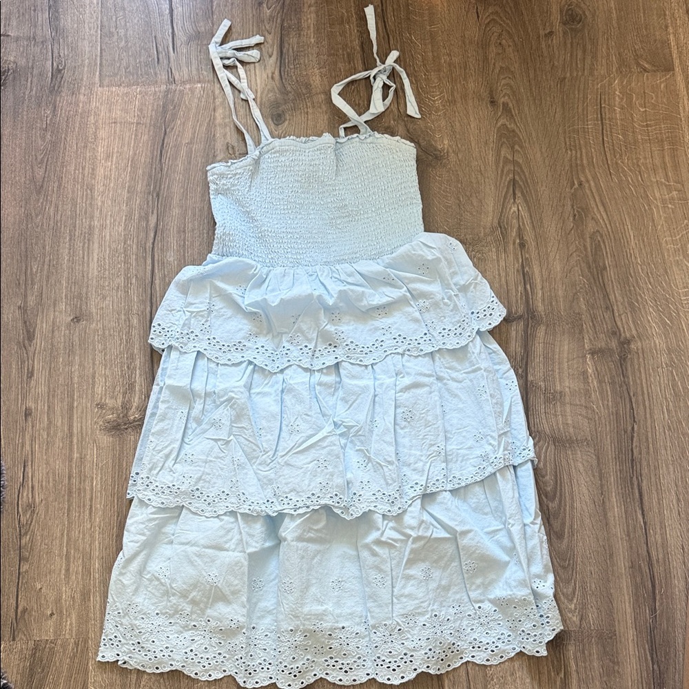Buffalo David Bitton White Tiered Midi Dress
